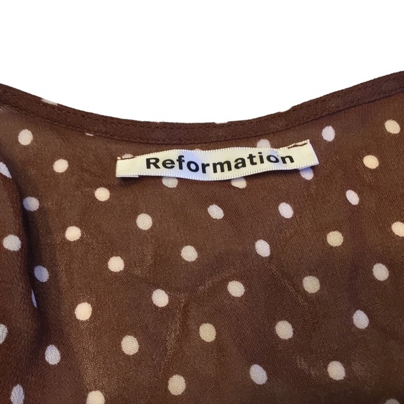 Reformation Carina Dot Wrap Dress EUC - Picture 9 of 11